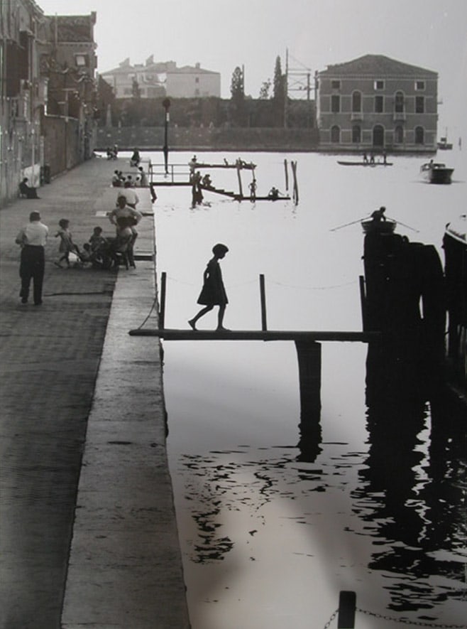 Venice Fillette, Venice Italy, 1959, silver gelatin print (WR 354) 14 x 11 inches;  35.56 x 27.94 centimeters LSFA# 02507