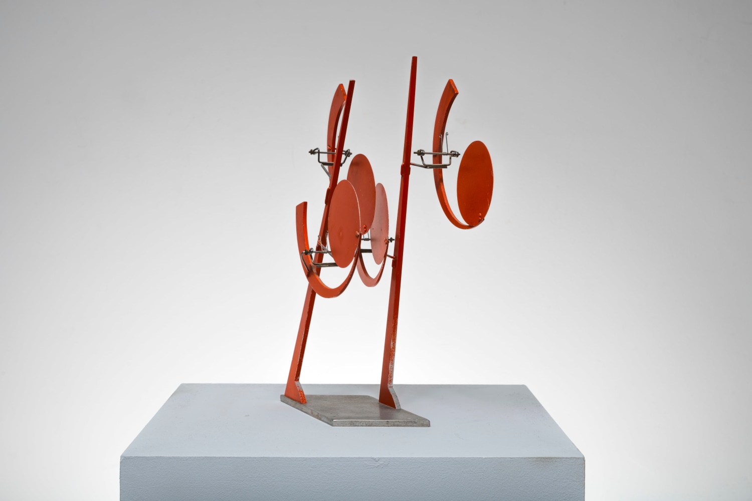 Jerome Kirk (1923-2019) Untitled, 1970s     painted aluminum and steel 12 1/2 x 10 1/2 x 5 1/2 inches;  31.8 x 26.7 x 14 centimeters LSFA# 15361