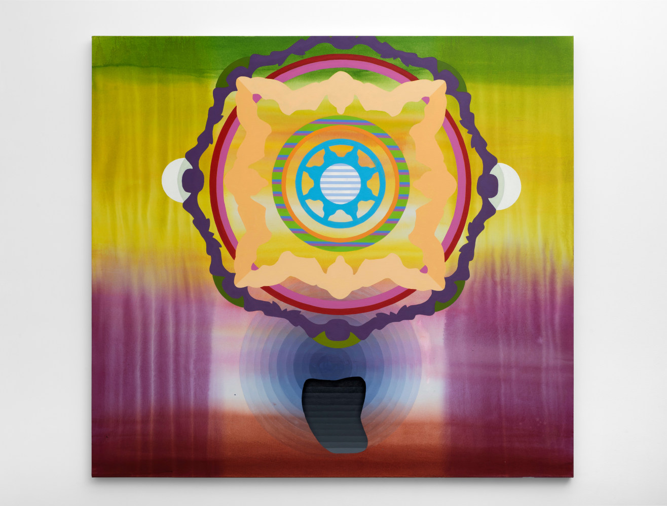 Stephen Mueller (1947-2011) Kali Yuga-loo, 2008  acrylic on canvas 66 x 72 inches;  167.6 x 182.9 centimeters LSFA# 15295