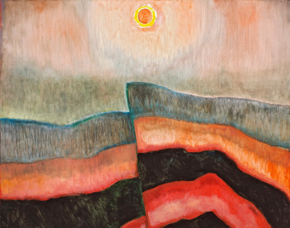 San Andreas Fault (I), 1985, oil on canvas 48 x 60 inches;  121.9 x 152.4 centimeters LSFA# 10658