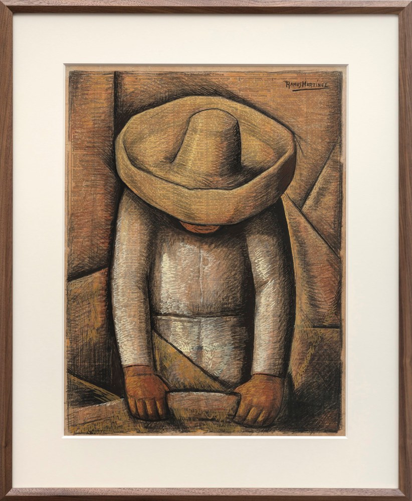 Alfredo Ramos Mart&amp;iacute;nez (1871-1946)

El Tortillero (The Tortilla Maker), c. 1937&amp;nbsp;

Cont&amp;eacute; crayon and tempera on newsprint (Los Angeles Times, March 21, 1937)

22 1/2 x 16 3/8 inches;&amp;nbsp; 57.1 x 41.6 centimeters

LSFA# 14532