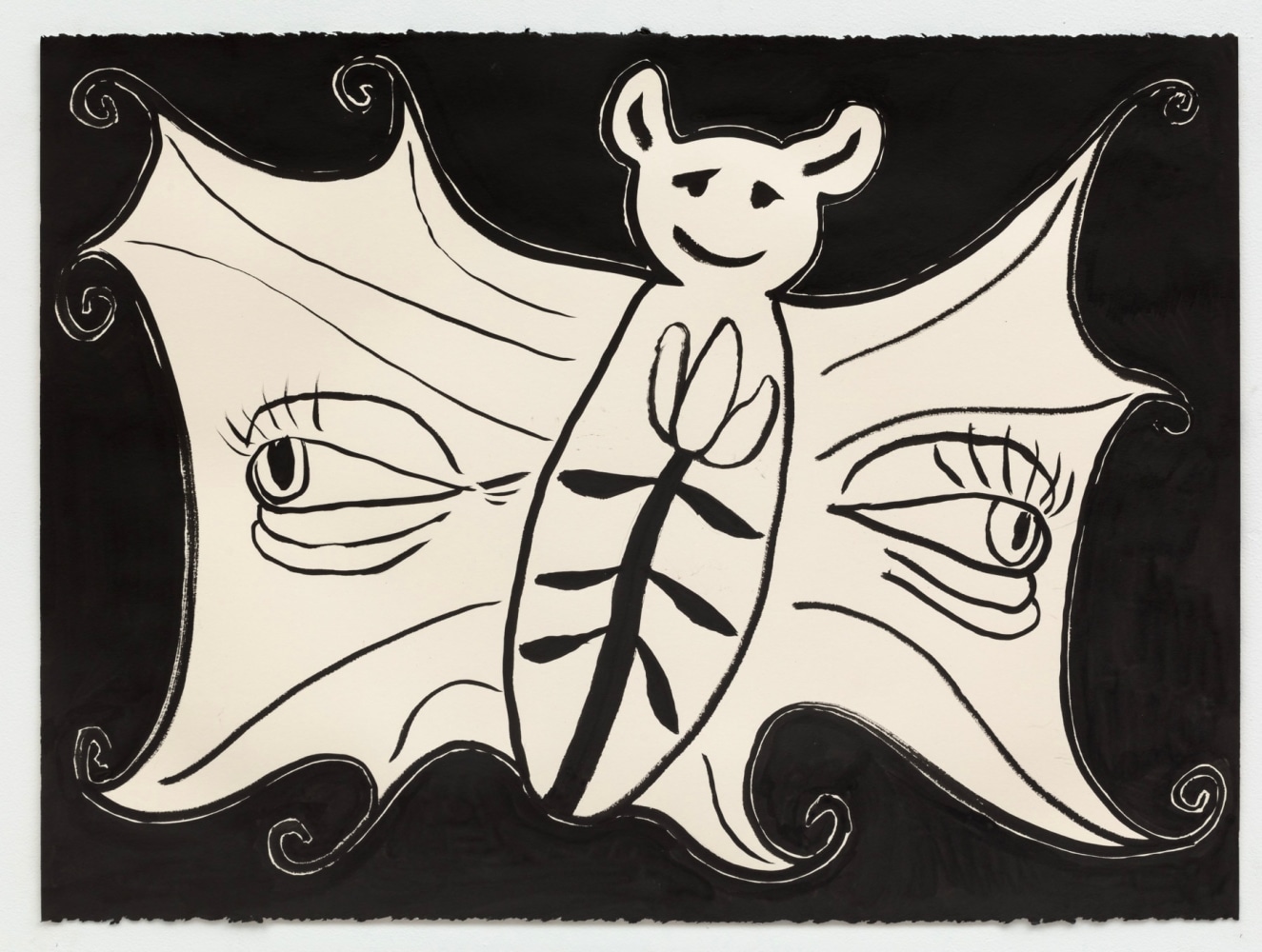 &amp;nbsp;

An eye-winged flower-chested bat at night, 2022

Sumi ink on Stonehenge cream hot press paper

22h x 30w in
55.88h x 76.20w cm

&amp;nbsp;