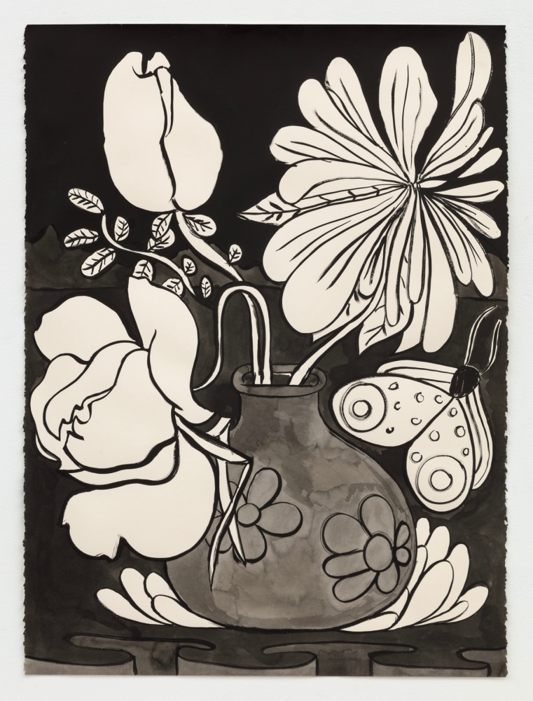 &amp;nbsp;

A floral vase at the edge of a medieval cliff, 2022

Sumi ink on Stonehenge natural hot press paper

30h x 22w in
76.20h x 55.88w cm

&amp;nbsp;