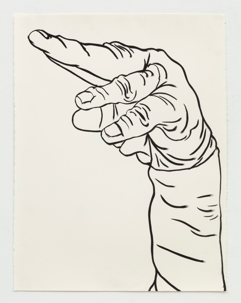 &amp;nbsp;

A very new hand, 2022

Sumi ink on Stonehenge cream hot press paper

30h x 22w in
76.20h x 55.88w cm

&amp;nbsp;