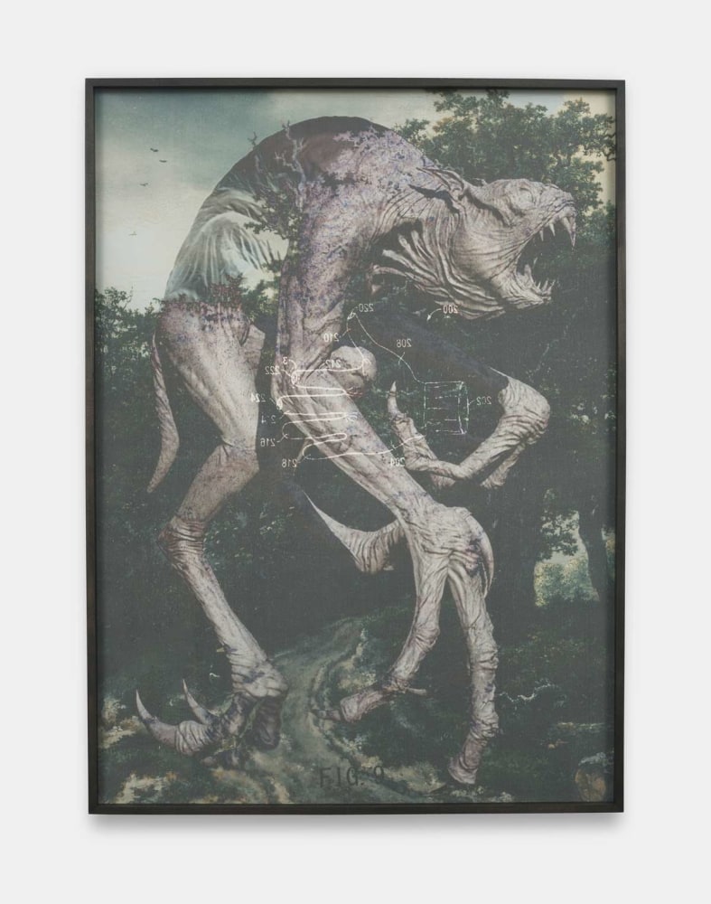 Jon Rafman
Annals of Time Lost #2 - Hellspawn, 2013
Archival pigment print on Chiffon, metal blueprint rack
47.60h x 32.30w in
120.90h x 82.04w cm