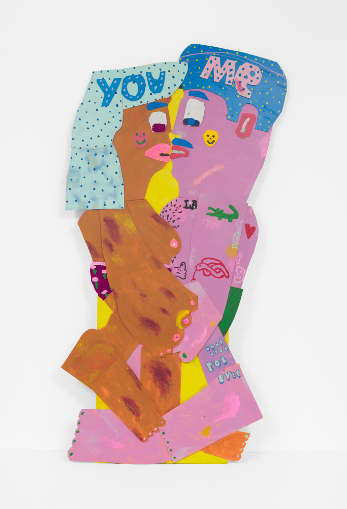Sammy Binkow
You + Me, 2022
Acrylic and Oil on Plastic and Wood
89h x 46w x 1.25d in
226.06h x 116.84w x 3.18d cm