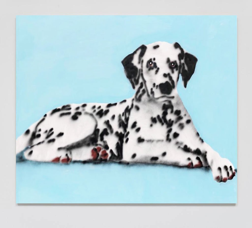 Ricardo Passaporte
Dalmatian laying down, 2020
Acrylic and spray paint on canvas
70.87h x 78.74w in
180h x 200w cm