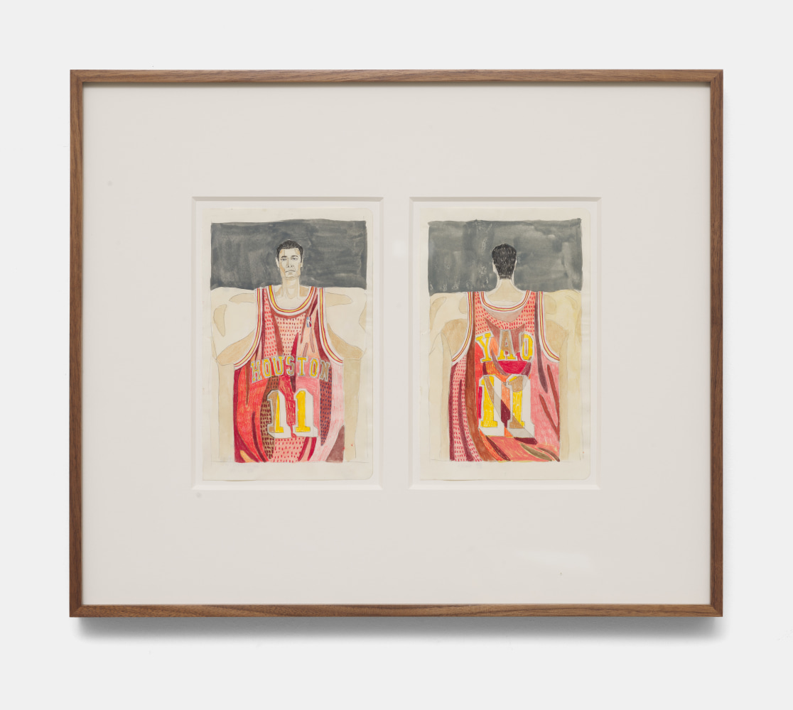Julian Pace
Yao (front and back), 2022
Colored pencil and gouache on paper
8.25h x 5.25w in (Each)
20.95h x&amp;nbsp;13.33w cm