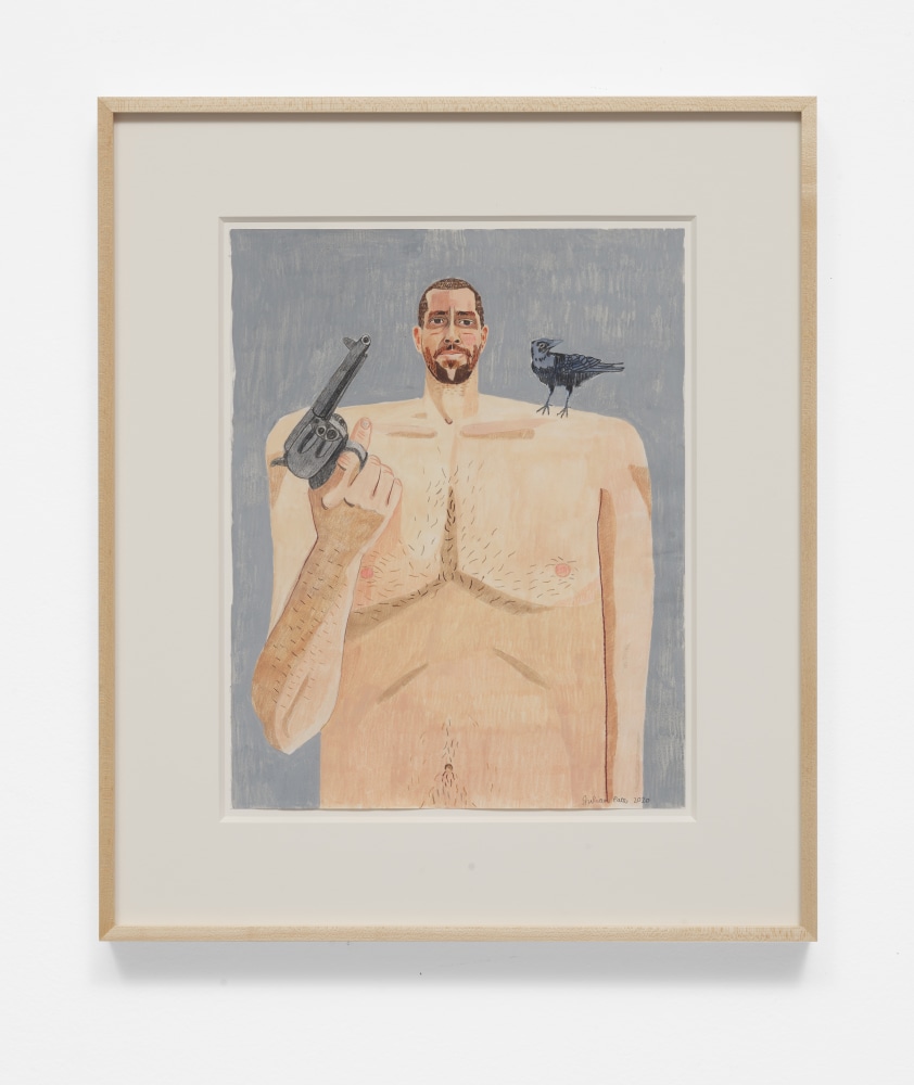 Julian Pace

Self portrait with crow and revolver, 2020

Colored pencil and gouache on paper

14h x 11w in
35.56h x 27.94w cm