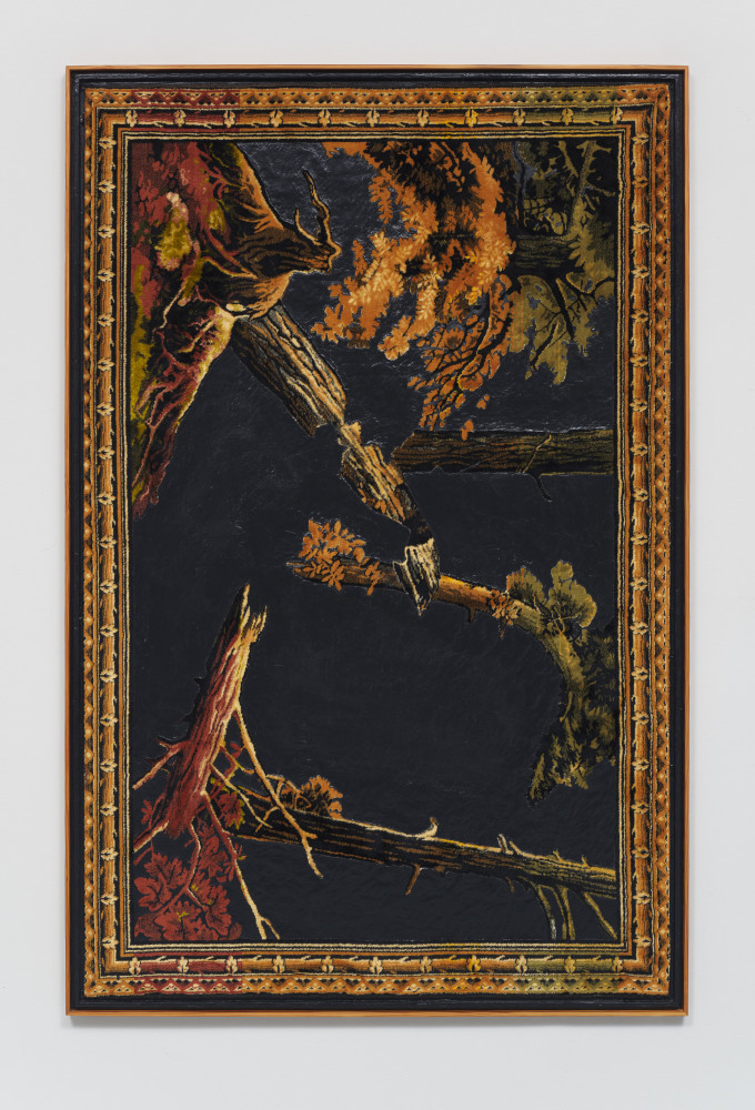 Tyler Macko
Well #7, 2018
Wood, textile, liquid nails, carpet glue and latex paint in artist frame
78h x 51w in
198.12h x 129.54w cm