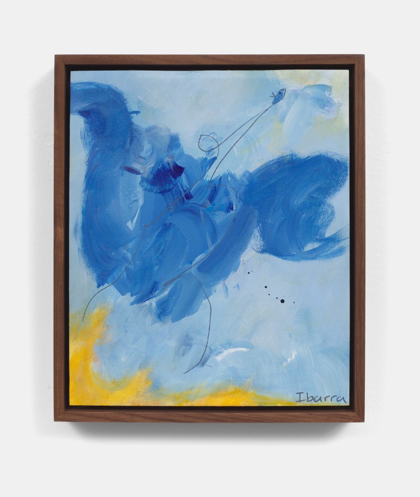 Elizabeth Ibarra
Blue Bird, ( Blue Planet), 2022
Acrylic and acrylic marker on unstretched canvas sheet
12h x 10w in
30.48h x 25.40w cm
Unique