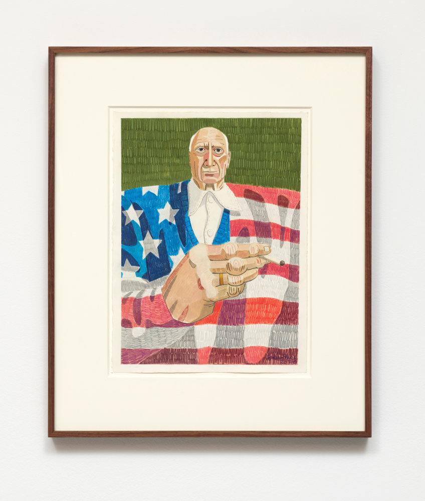 Julian Pace

Pablo in flag sweater, 2020

Gouache and colored pencil on Arches paper

15h x 11w in
38.10h x 27.94w cm