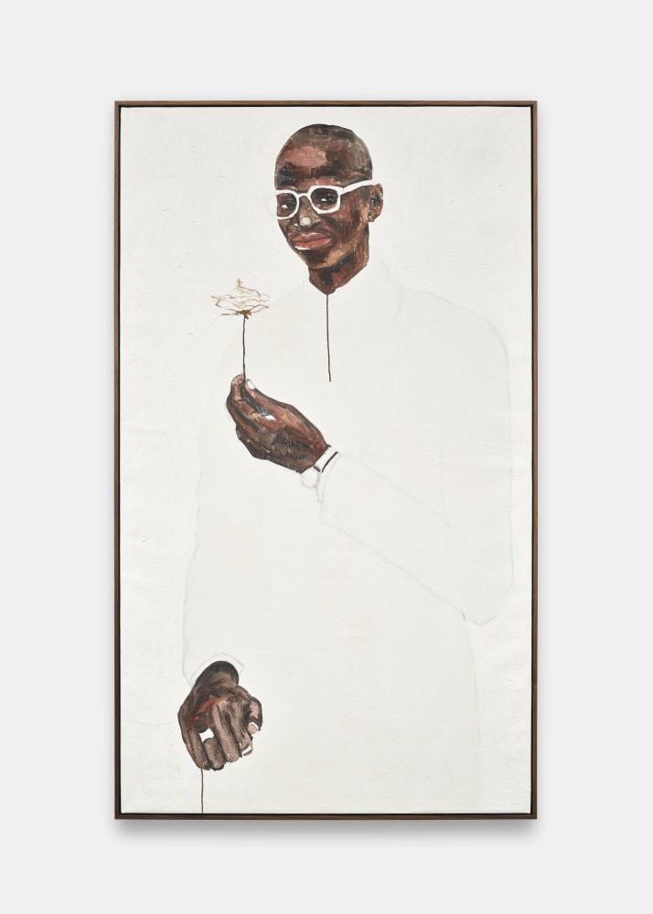 Serge Attukwei Clottey
Gentleman, 2020-2021
Oil and acrylic paint on canvas
71h x 43w in
180.34h x 109.22w cm