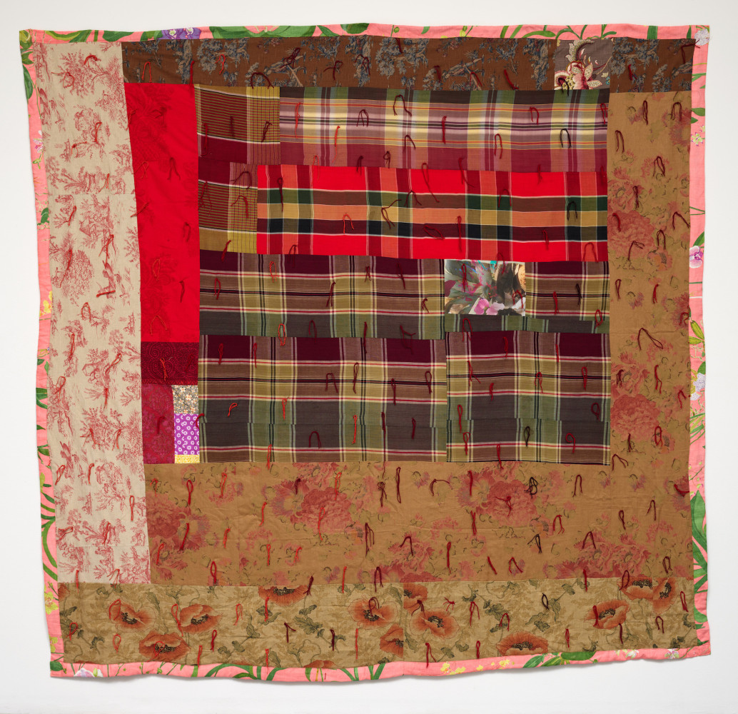 Penny Cortright
Untitled, 2021
Antique Japanese folk textile, Petra Cortright image, Marimekko cotton and Raoul&amp;rsquo;s Linen
98h x 90w in
248.92h x 228.60w cm