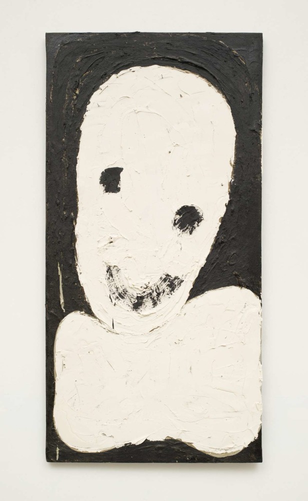 Aaron Wrinkle
Separated Figure 1/Smile Black + White, 2016
Enamel and industrial filler on canvas
48.00h x 24.00w x 1.00d in
121.92h x 60.96w x 2.54d cm