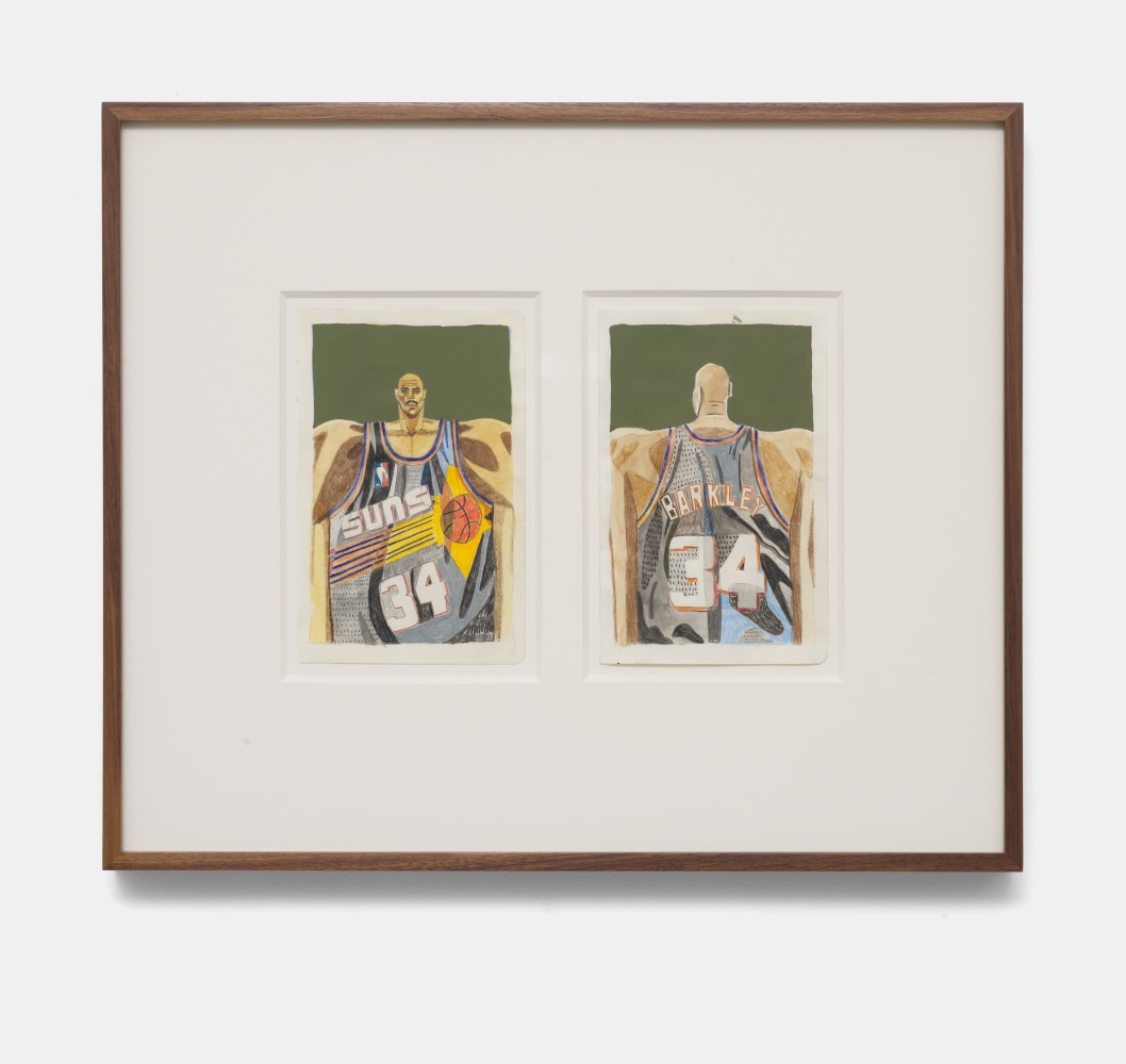 Julian Pace
Barkley (front and back), 2022
Colored pencil and gouache on paper
7h x 4.5w in (Each)
17.78h x 11.43w cm