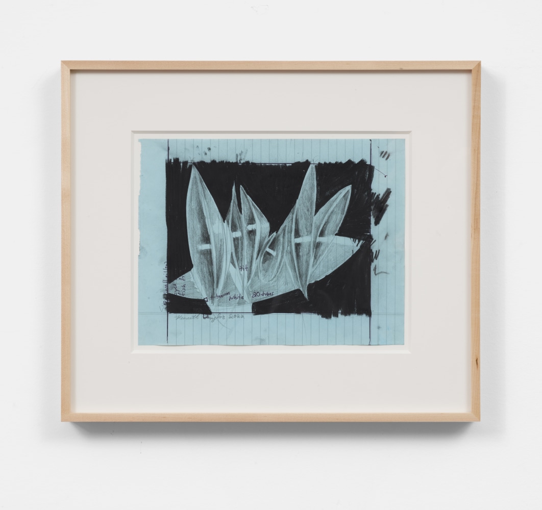 Ken Taylor Reynaga
Blue Notepad (Flowers) 9, 2022
Lead and Charcoal on Blue Notepad
8.50h x 11w in
21.59h x 27.94w cm