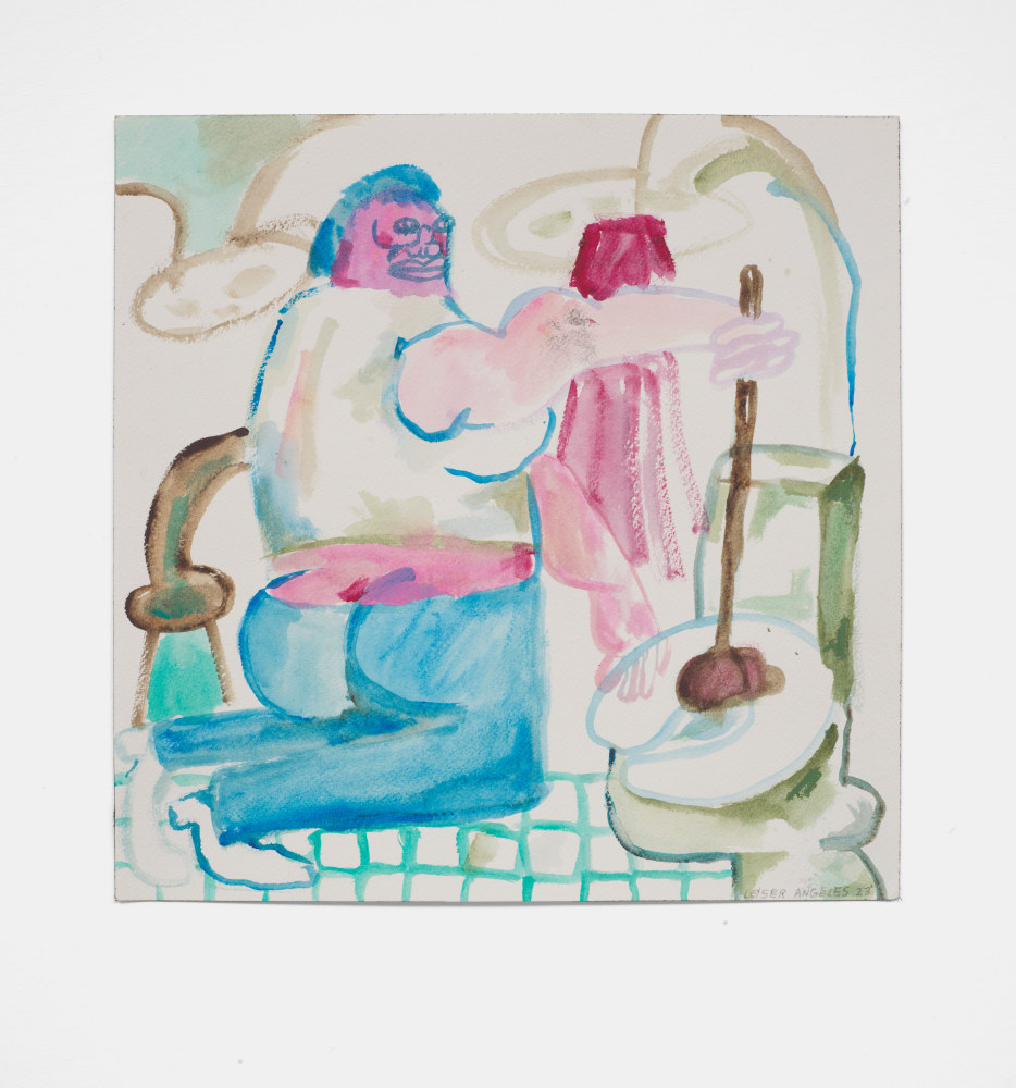 Loser Angeles
The Plumber, 2023
Watercolor on paper
12.50h x 12.50w in
31.75h x 31.75w cm