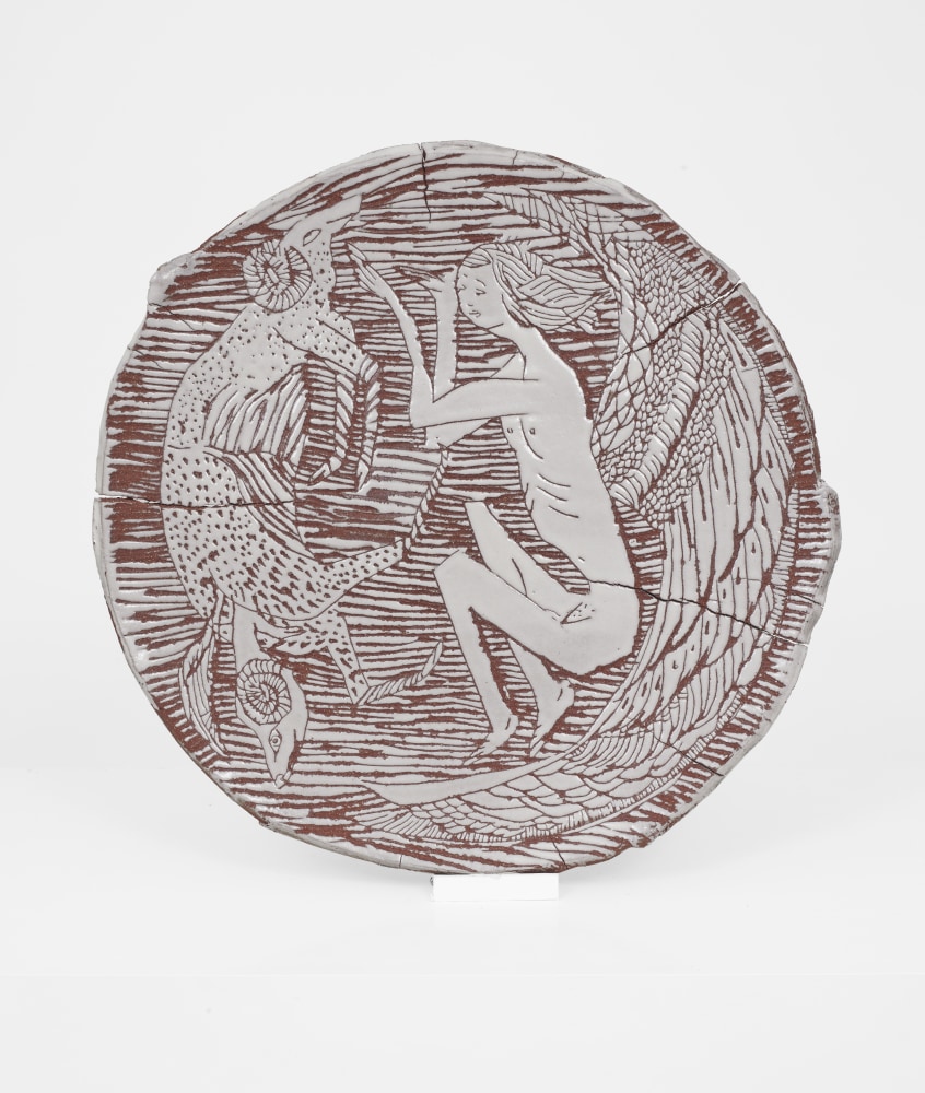 Jasmine Little
Ram, 2021
Stoneware and glaze
22h x 22w x 1d in
55.88h x 55.88w x 2.54d cm