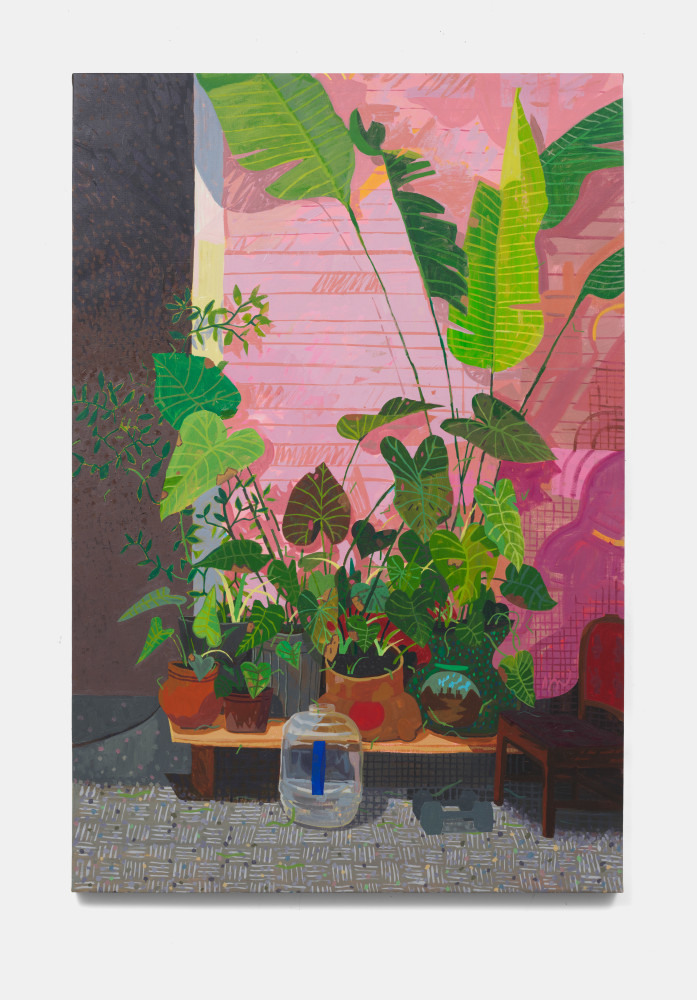 Nicholas Bono Kennedy
Kame House Garden, 2022
Oil and acrylic on linen
70h x 47w x 1.25d in
177.80h x 119.38w x 3.18d cm