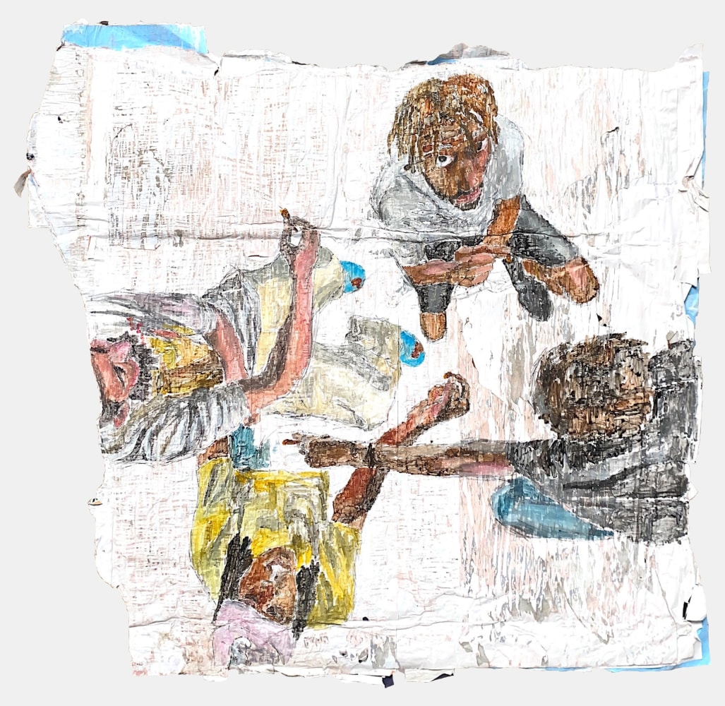 Pharaoh Kakudji
Pass It, 2020
Mixed media on paper
60.24h x 59.45w in
153h x 151w cm