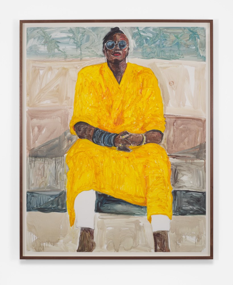 Serge Attukwei Clottey
Feeling cool, 2020
Oil on paper
60h x 48w in
152.40h x 121.92w cm