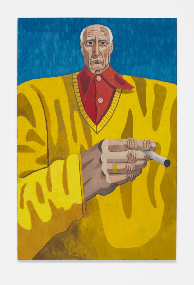 Julian Pace
Picasso in yellow sweater, 2021
Acrylic and oil on canvas
92h x 60w x 1.50d in
233.68h x 152.40w x 3.81d cm