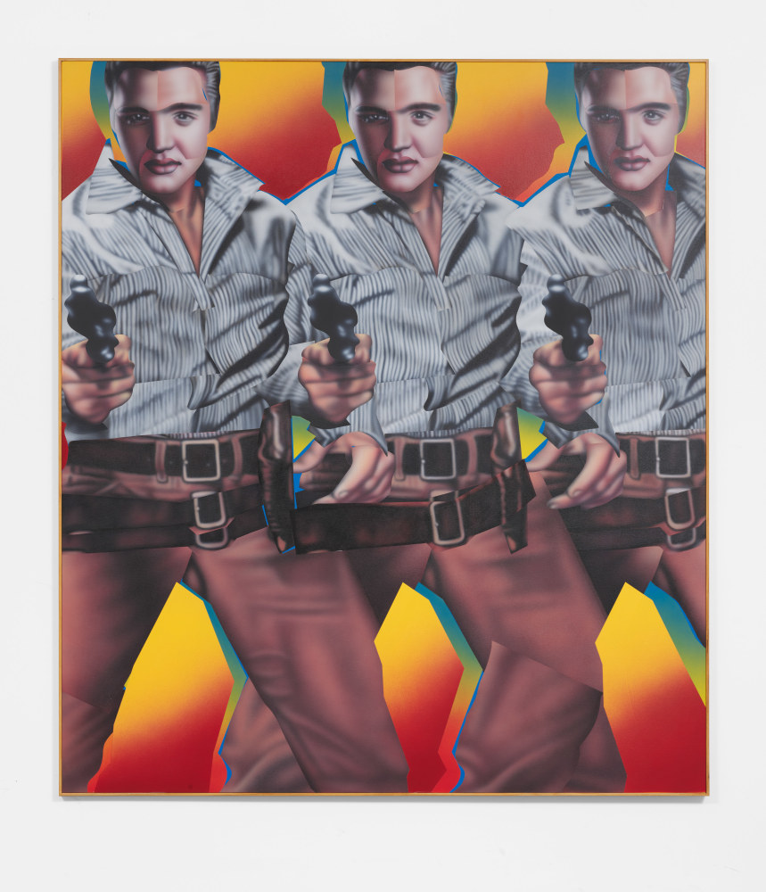 Alic Brock
Triple Elvis, 2021
Acrylic on canvas
84h x 74w x 1.25d in
213.36h x 187.96w x 3.18d cm