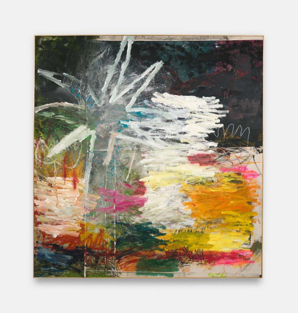 Douglas Knesse
Agora ja passou, relaxa que ja vem outra, 2023
Acrylic, oil pastel and spray, canvas
86h x 91w x 1.25d in
218.44h x 231.14w x 3.18d cm