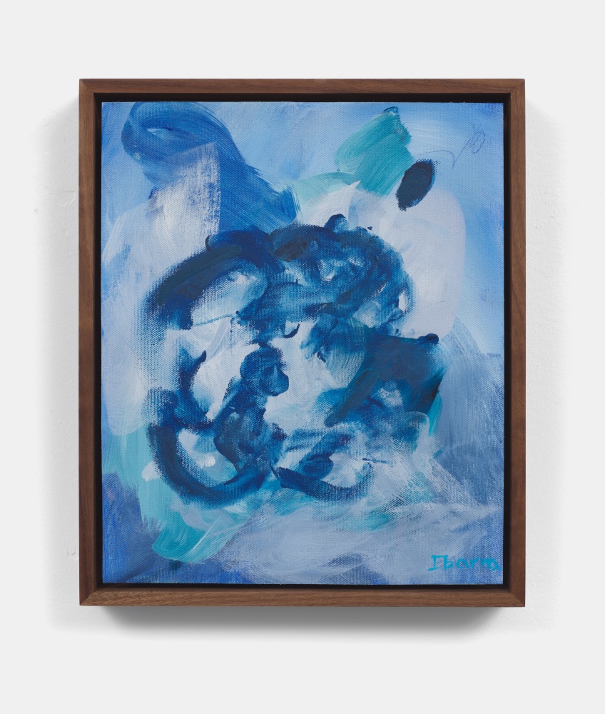 Elizabeth Ibarra
Untitled (Blue Planet Blue Figure), 2022
Acrylic, cold wax and oil on canvas sheet
12h x 10w in
30.48h x 25.40w cm