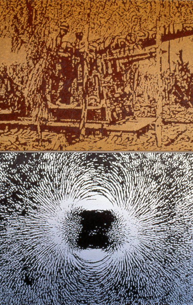 Al Souza Mr. Wizard, 1989 oil & enamel on canvas 84" x 60" AS 137 Moody Gallery