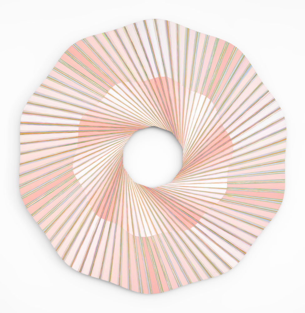 Jay Shinn Cosmic Memo 3, 2022 acrylic on birch panel 59" x 59" x 2" JS 28 Moody Gallery