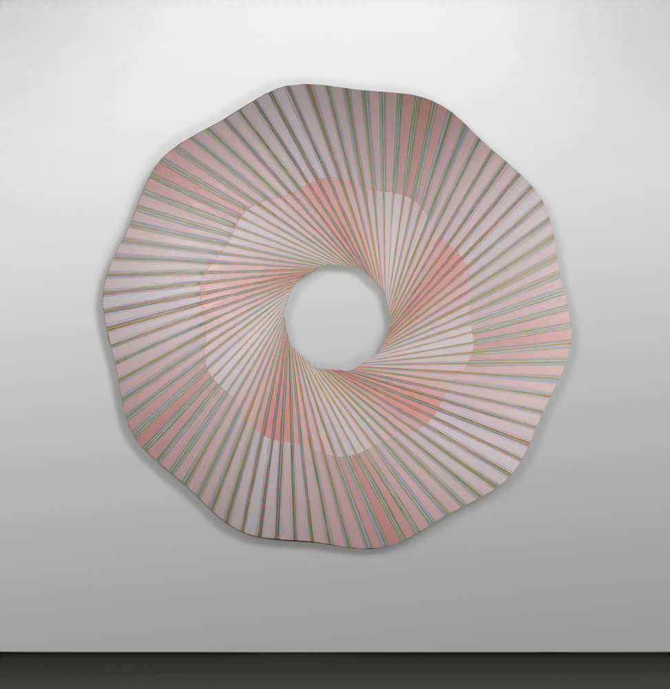 Jay Shinn Cosmic Memo 3, 2022 acrylic on birch panel 59" x 59" x 2" JS 28 Moody Gallery