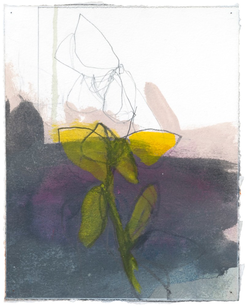 Andrea Rosenberg Untitled 43, 2021 mixed media on paper 9 1/2" x 7 1/2" AR 102 Moody Gallery