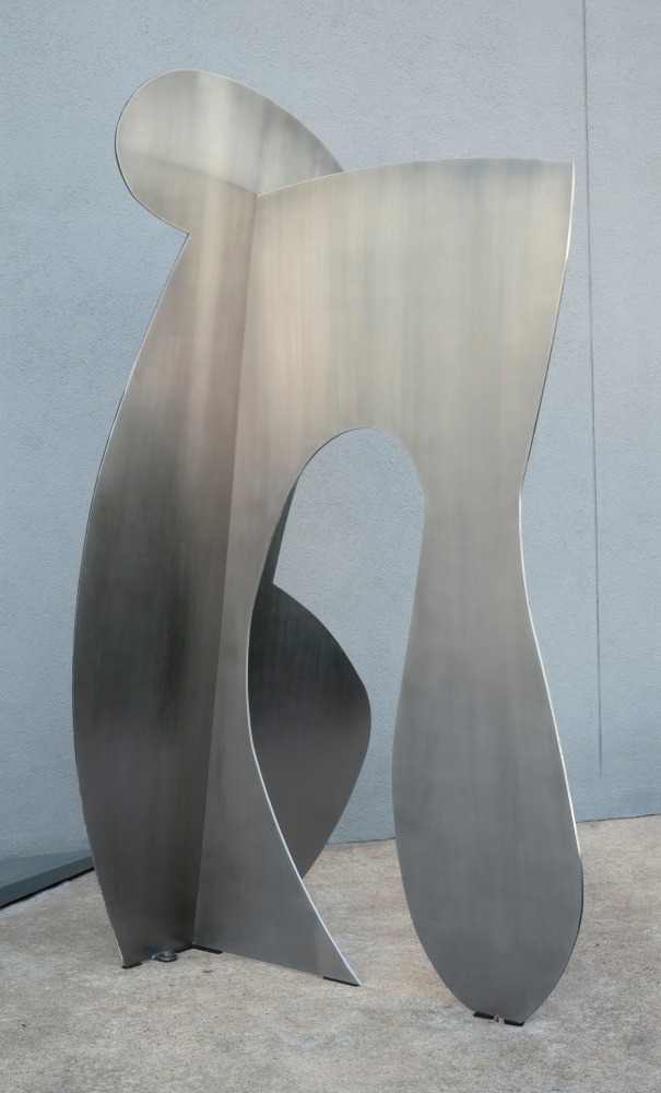 Michael Kennaugh The Ferry Man, 2023 stainless steel 84" x 46" x 46" MK 367 Moody Gallery