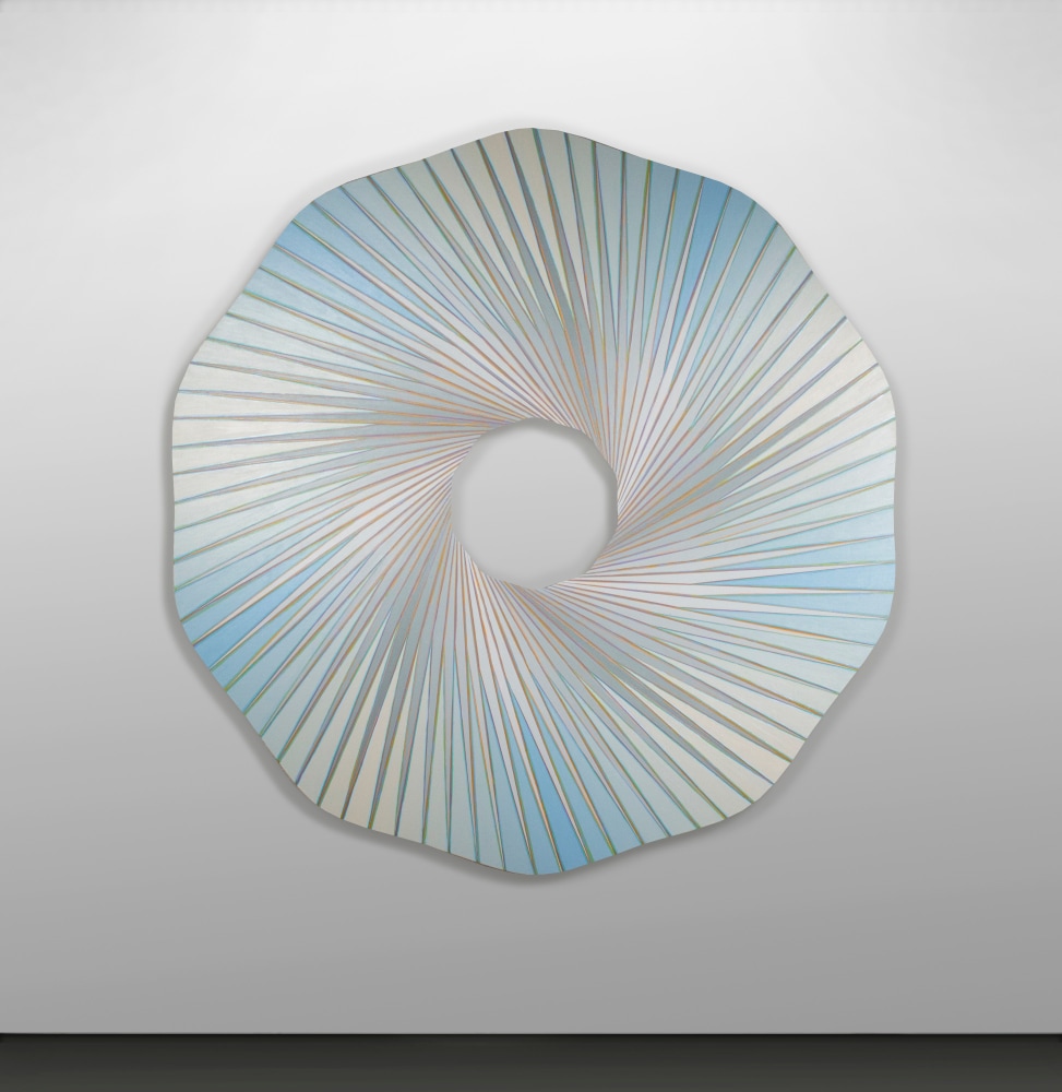 Jay Shinn Cosmic Memo 2, 2022 acrylic on birch panel 59" x 59" x 2" JS 27 Moody Gallery