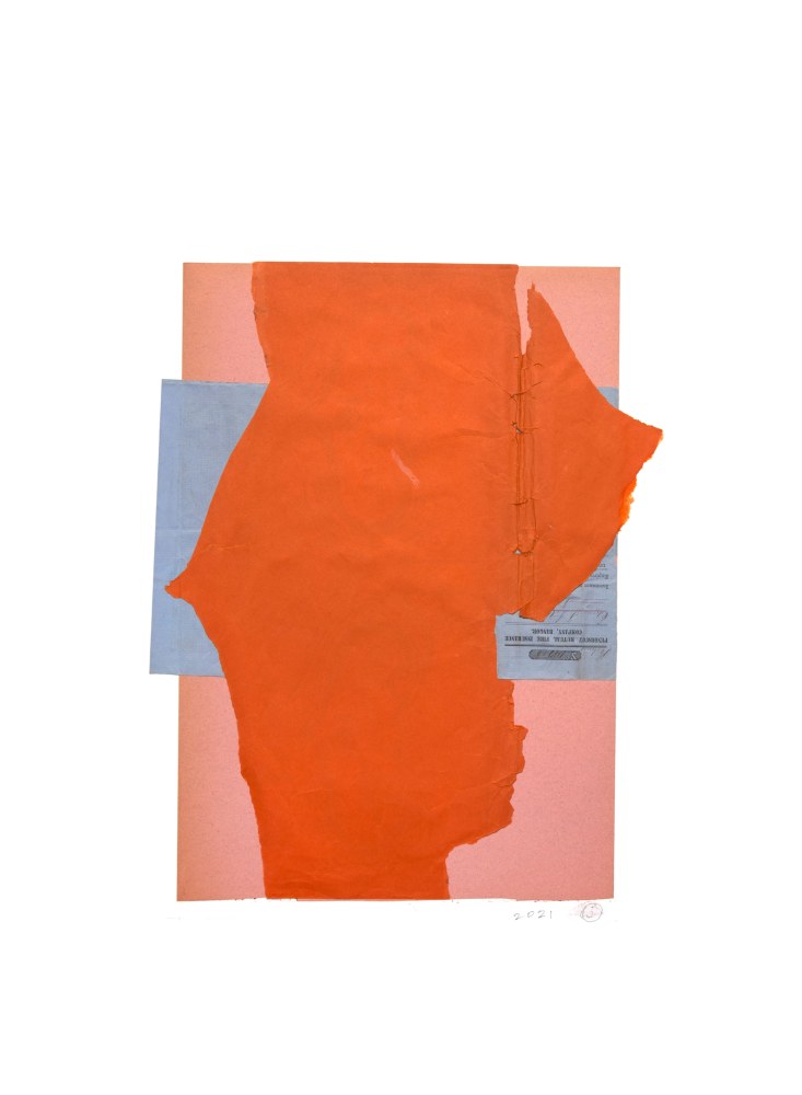 Jerry Jeanmard Untitled, 2021 collage on paper 30" x 22" JJ 290 Moody Gallery