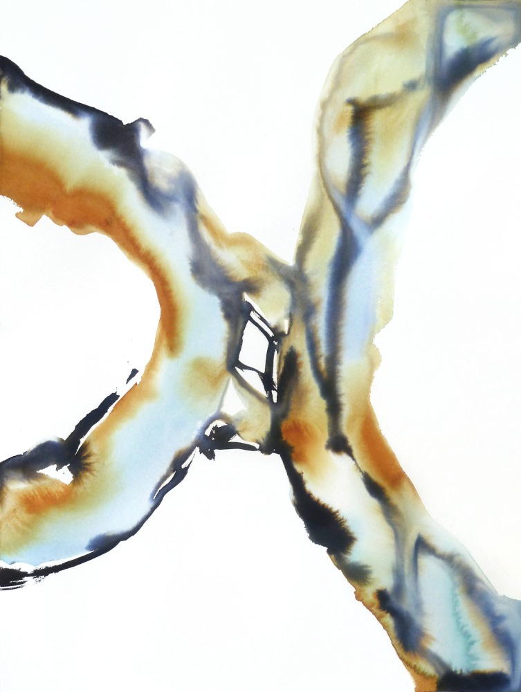 Arthur Turner Torso Roundel, 2, 2013 watercolor and ink on paper 24" x 18" AT 1763 Moody Gallery