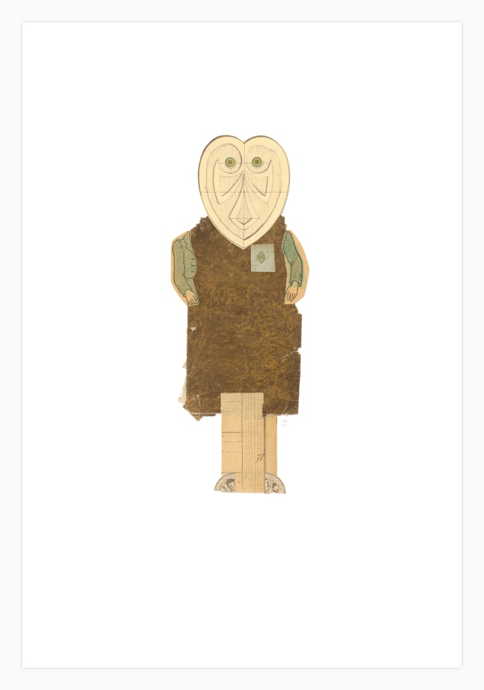 Jerry Jeanmard Short-Waisted Alien, 2013 collage on paper 22" x 15" JJ 102 Moody Gallery