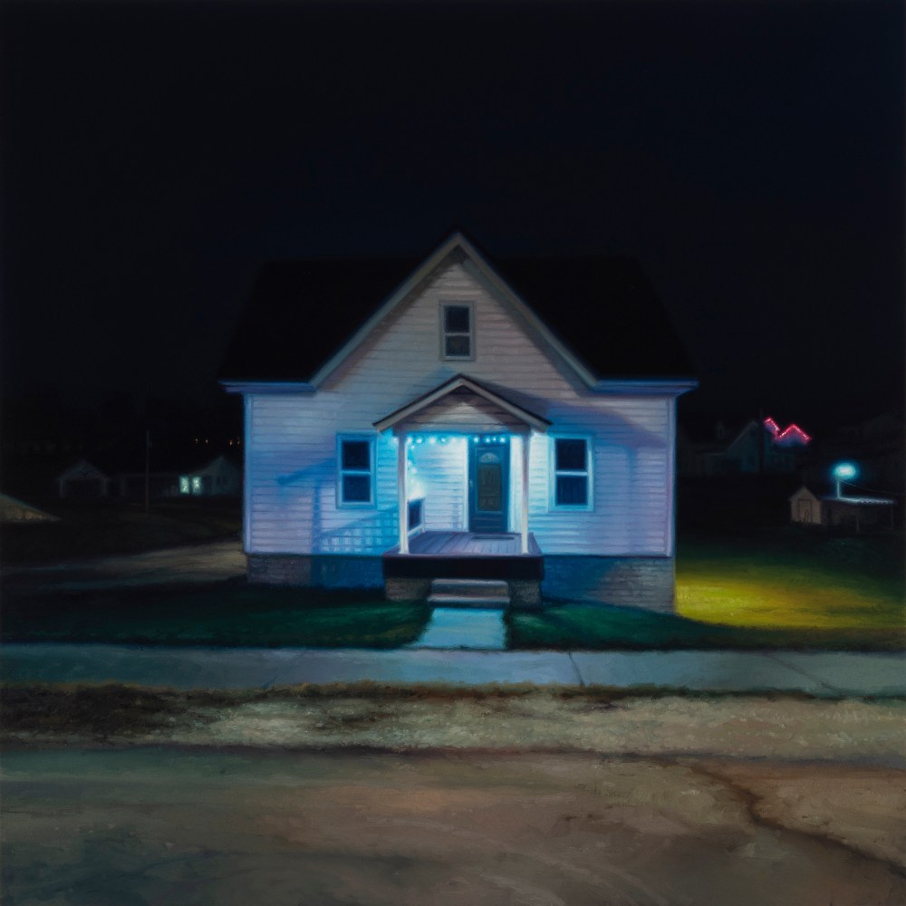 Sarah Williams Stanton Lane, 2024 oil on board 16'' x 16'' SW 115, Moody Gallery