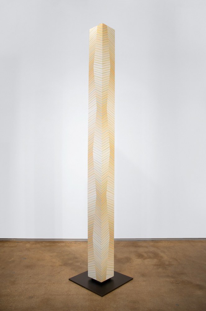 Jay Shinn Wheatley, 2023 acrylic on wood 109&quot; x 8&quot; x 8&quot; JS 61