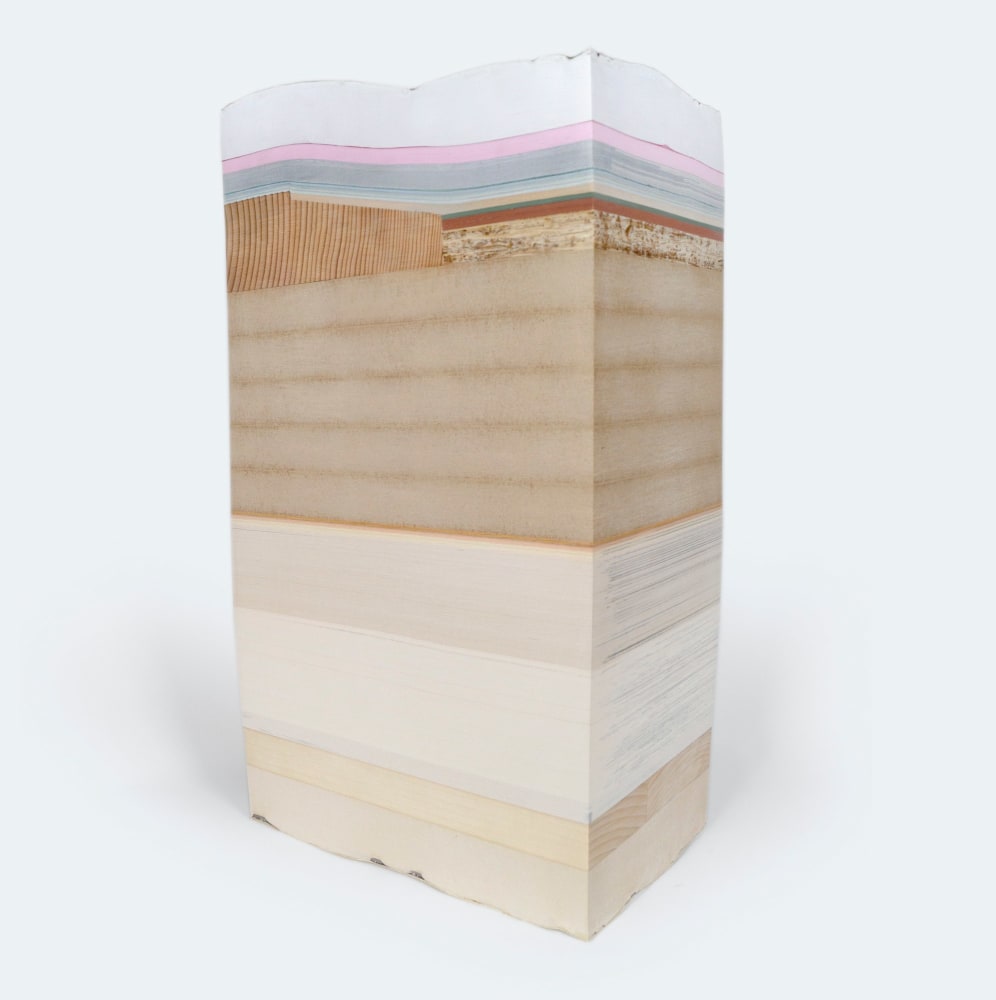 Bethany Johnson Untitled (Safe Keeping), 2021 fiberboard, paper, particleboard, plastic, wood 13" x 7 1/2" x 4 3/4" BJ 146 Moody Gallery