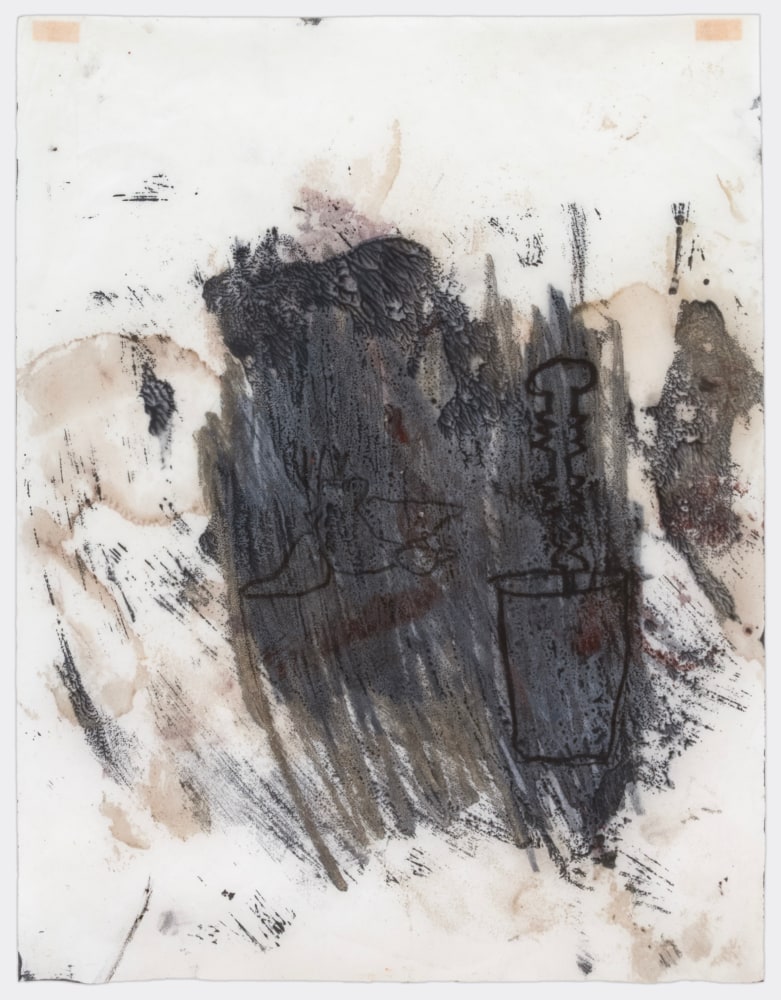 Gael Stack - "Untitled (Working Drawing)", 1985-89 mixed media on paper 10 15/16" x 8 7/16" MC 1171, Moody Gallery