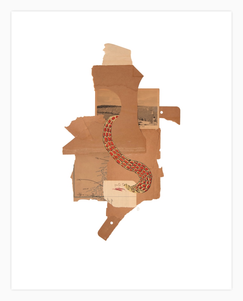 Jerry Jeanmard Untitled, 2017 collage on paper 24" x 19" JJ 128 Moody Gallery