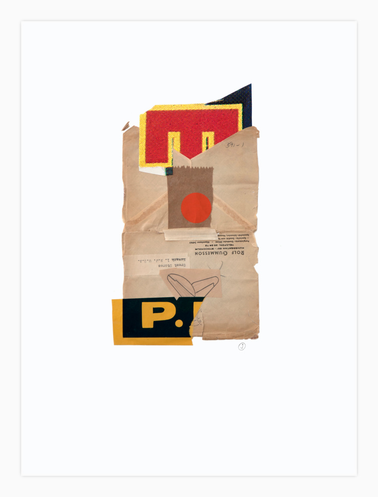 Jerry Jeanmard Untitled, 2018 collage on paper 20 1/4" x 15" JJ 176 Moody Gallery
