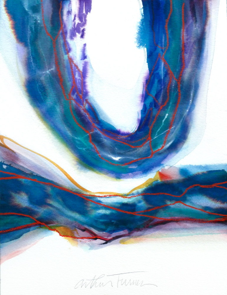 Arthur Turner Roundel Study, 16, 2013 watercolor, ink and prismacolor pencil on paper 16" x 12" AT 1870 Moody Gallery
