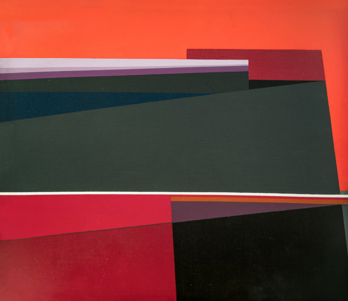Al Souza Without Reservation, 1967 acrylic on canvas 14" x 16" AS 1147, Moody Gallery