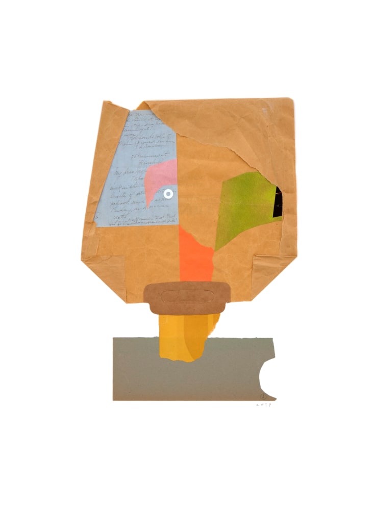 Jerry Jeanmard Untitled, 2019 collage on paper 30" x 22" JJ 209 Moody Gallery