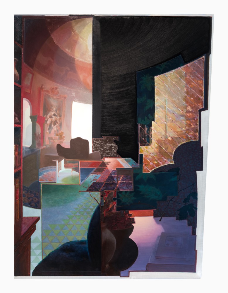 Dan Sutherland I lit, 2025 oil on aluminum 60" x 48" DS 205