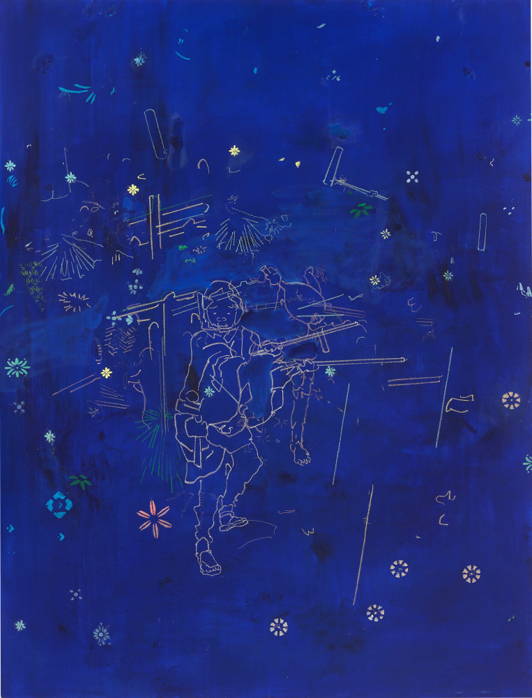 Gael Stack Forget-me-nots #8, 2013 oil on canvas 84" x 64" GS 339 Moody Gallery
